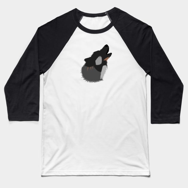 Howling Wolf Baseball T-Shirt by Faishal Wira